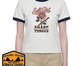 Soft Girl, Sharp Tongue Sorona Ringer T-Shirt