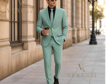 Mint Green Suit Trauanzug Herren Costume Homme Mariage Bespoke Groom Outfit Sage Summer Wedding Menswear 2-Piece Slim Fit Prom Party Set