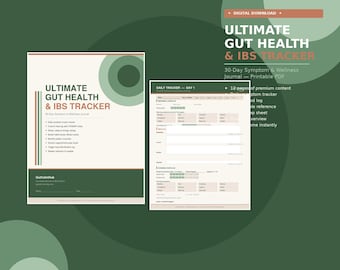 IBS Symptom Tracker | 30-Day Gut Health Journal (PDF Download)