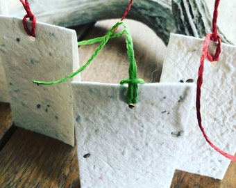 Wildflower Seeded Tented Gift Tags - Set of 4