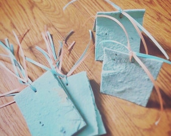 Wildflower seeded tented gift tags - set of 4