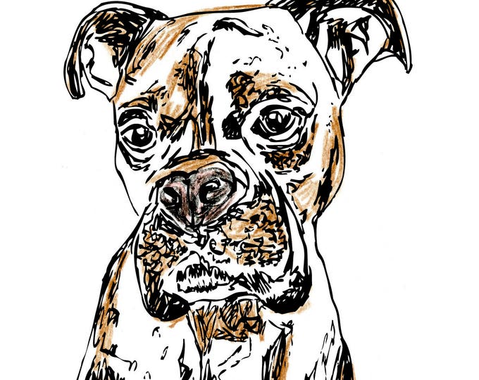 Dog Days Card, Dog Days Are Over Card, Boxer Dog Card, Hipster Card, Greeting Card, Illustrated