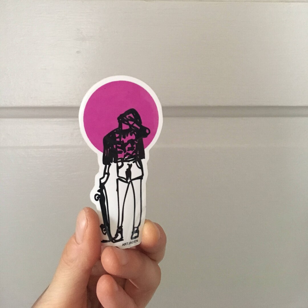Skater Girl Sticker, Vinyl Sticker, Glossy Coated Sticker, so Cal
