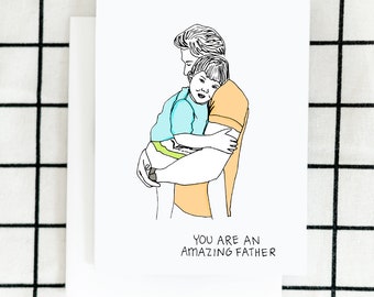 Amazing Father Card, Best Dad Card, Father's Day Card, Dad Card, Fun Card