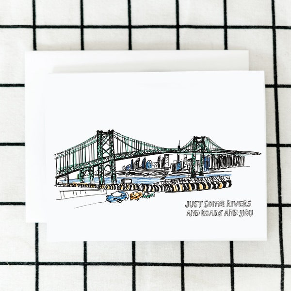 Bridge Note Card Etsy