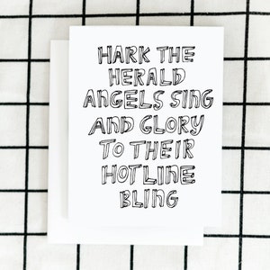 Hark The Herald Angles Sing, Christmas Card, Holiday Card, Season Greetings Card, Hip Hop Card