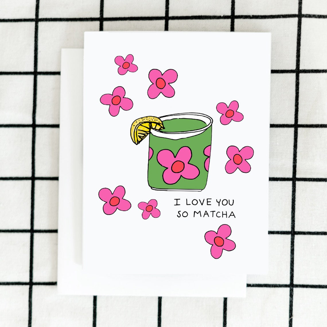I Love You so Matcha, Matcha Tea Card, Green Tea Card, Cute Matcha Card