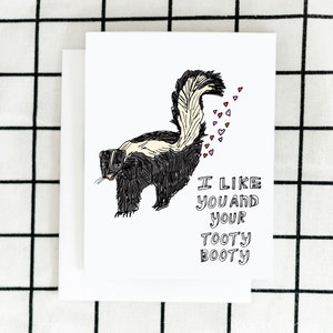 Cute Skunk Card, Best Valentine's Card, Valentine's Day Card, Greeting Card, Girlfriend Card, Boyfriend Card image 1