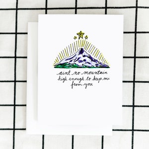 No Mountain Card, Mountain Card, Greeting Card, Illustrated Card, Blank Note Card