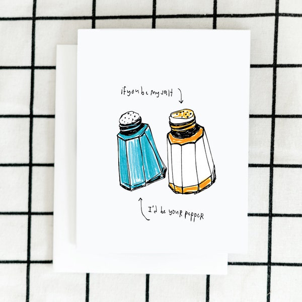 Salt and Pepper Wedding Card Etsy