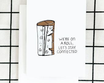 Stay Connected Card, Encouragement Card, Fun Card, Greeting Card, Illustrated Card, Blank Note Card