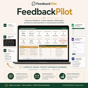 Customer Feedback & Review Tracker for Local Service Businesses — Google Sheets Template