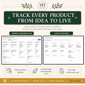 Etsy Seller Notion Template: Product Research, SEO Tracker & Pricing Calculator image 8