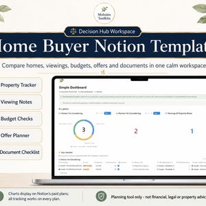Home Buyer Notion Template | Property Tracker for House Hunting