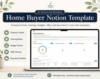 Home Buyer Notion Template | Property Tracker for House Hunting