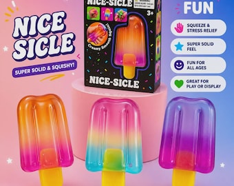 Nee Doh Nice Sicle Squishy Popsicle Giocattolo antistress colorato e morbido Fidget Regalo per bambini gelato