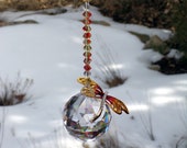 CRYSTAL DRAGONFLY SUNCATCHER Asfour 40mm Chandelier Hanging Prism Window Art Decor Mobile Ornament SunDream Sun Catchers Feng Shui Preciosa