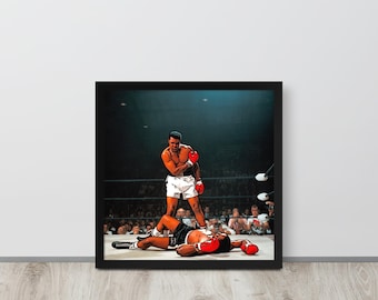 Boksposter Muhammad Ali: komische stijl Fight Photography Print Wall Art Sylvius Wolf cadeau voor vechtfan