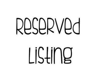 Reserved Listing For Stas