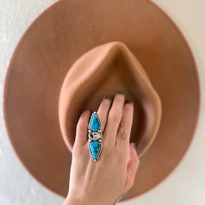 Custom 2 or 3 Stone Turquoise Ring image 5