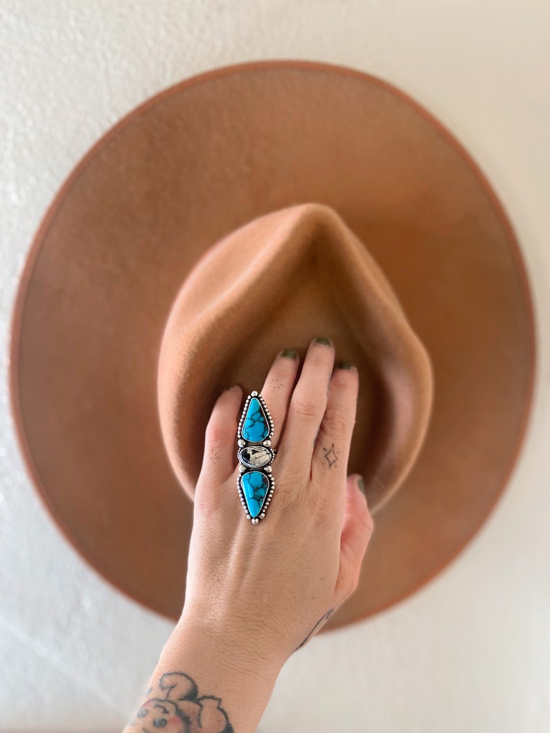 Custom 2 or 3 Stone Turquoise Ring image 5