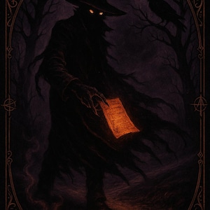 Crossroads Demon Dark Occult Print | Deal With the Devil Art | Digital Download