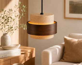 Stein Anhänger Licht Küche Insel Hängelampe Natürliche Textur Minimalist Design Wabi Sabi Moderne Ästhetik Esstisch Deckenleuchte
