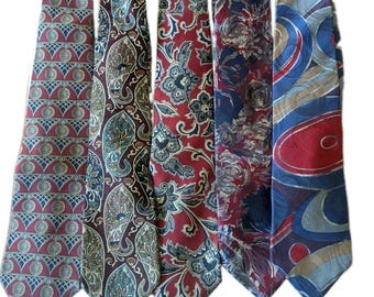 5 cravatte vintage Y2K Oscar De La Renta in seta, cravatte da uomo firmate, vintage