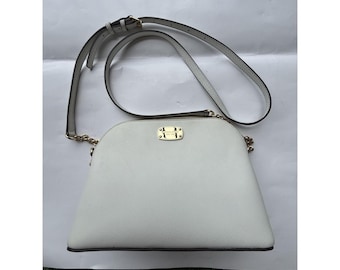 Bolso bandolera de piel blanca Michael Kors, NUEVO.