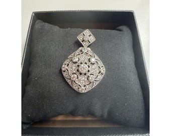 Colgante Joseph Esposito de circonita cúbica brillante. Joyería vintage.