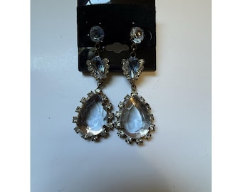 Preciosos pendientes colgantes vintage de aguamarina