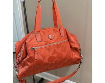 50 COACH コーチ　ボディーバッグ Coach 3646 Classic Soho Brown Canvas Suede Leather Double Pocket