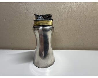 Encendedor de mesa Evans antiguo chapado en plata