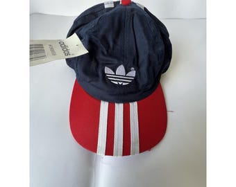 Vintage 80s Adidas Trefoil Three Stripe Hats SnapBack