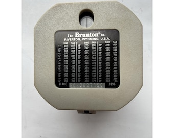 Brunton ComPro Pocket Transit Compass Clinometer con estuche de cuero original (EE. UU.)