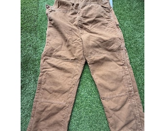 Mono acolchado Carhartt R27 BRN con doble rodilla, talla 46x32