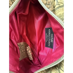 Donald J Pliner Dusty Pink Embossed Croc COUTURE Handbag.. Limited And Rare! image 4