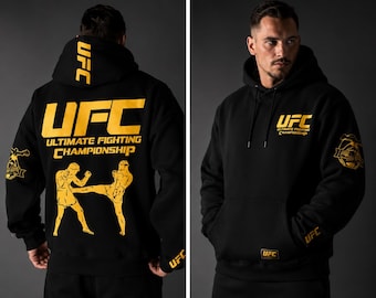 Sudadera unisex con capucha de boxeo UFC – Estampado 3D, tallas de la S a la 5XL