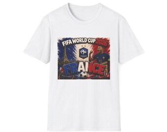 Frankrike VM i fotboll 2026 T-shirt | Fransk flagga, fotbollsgrafik