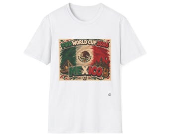 Mexikos VM 2026 T-shirt | Mexikansk flagga fotbollsgrafik