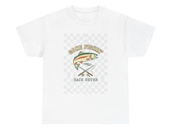 Gegangen Fishin' Forelle T-Shirt | Angelruten-Grafik-T-Shirt
