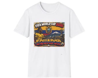 Ecuador FIFA World Cup 2026 T-shirt | Fotbollsspelare, Nationellt vapenmärke
