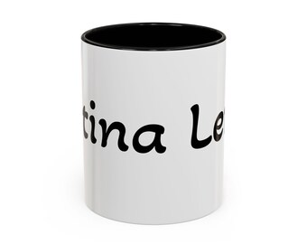 Taza de café con nombre personalizado / Taza con asa decorativa