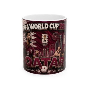 Tasse Fussball Fussball WM 2022 Katar | Fußball Turnier Souvenir Bild 1