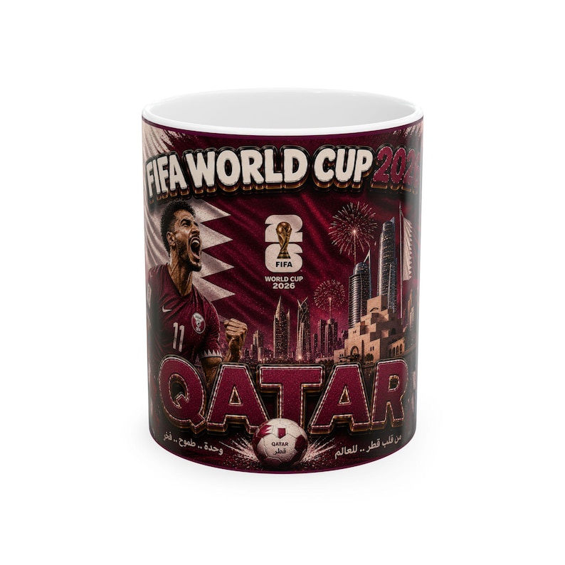 Tasse Fussball Fussball WM 2022 Katar | Fußball Turnier Souvenir Bild 1