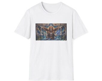 -shirt Ocean King Trident Warrior | Illustration mythique du dieu de la mer