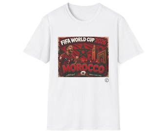 Marocko FIFA VM 2026 T-shirt | Fotboll Vintage Poster