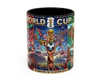 WM 2026 Fußball Trophy Tasse | Mexiko USA Kanada Illustration