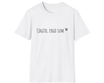 Camiseta con texto Cogito, Ergo Sum / Camiseta minimalista con frase en latín