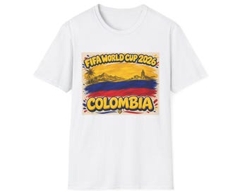 Colombia FIFA VM 2026 T-shirt | Fotboll Retro Flagga Design